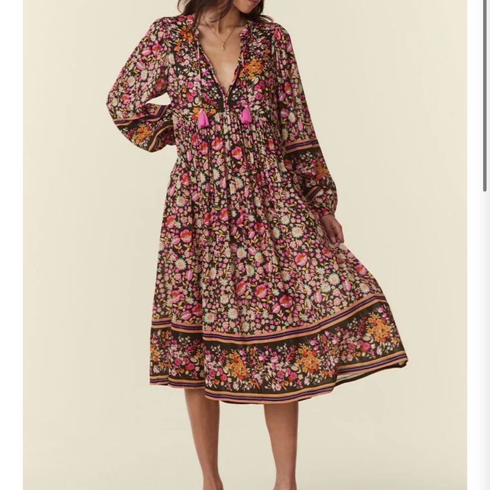 Spell and the Gypsy -Impala Lily Boho Midi Dress -XS - Picture 3 of 7